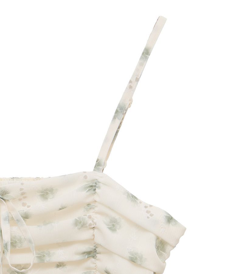 earth music&ecology「花柄ギャザーキャミビスチェ」|ベスト・ジレ|