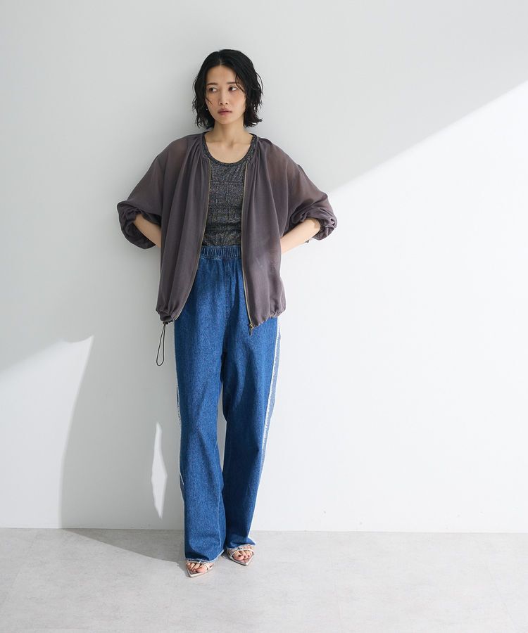 Green Parks「・Petit Fleur シャーリングラメタンクトップ」|キャミソール|