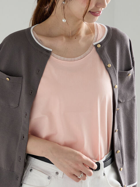 Te chichi「チュールトリムタンクトップ」|タンクトップ|ピンク