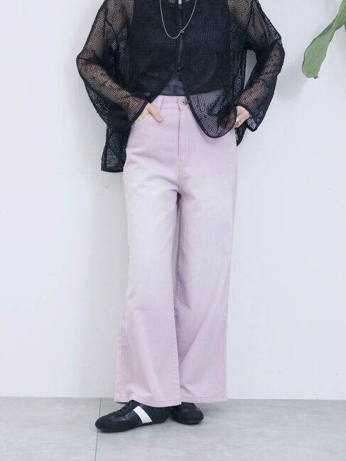 Samansa Mos2 blue「【ECO DENIM 】 ワイドストレートパンツ」|その他|