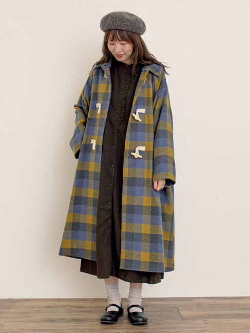 Samansa Mos2「[タスマニアウール]2WAY襟ロングコート」|その他|ブルー