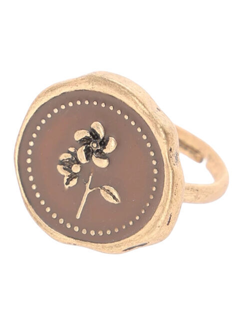 Samansa Mos2「シーリングスタンプ風リング」|ピアス|