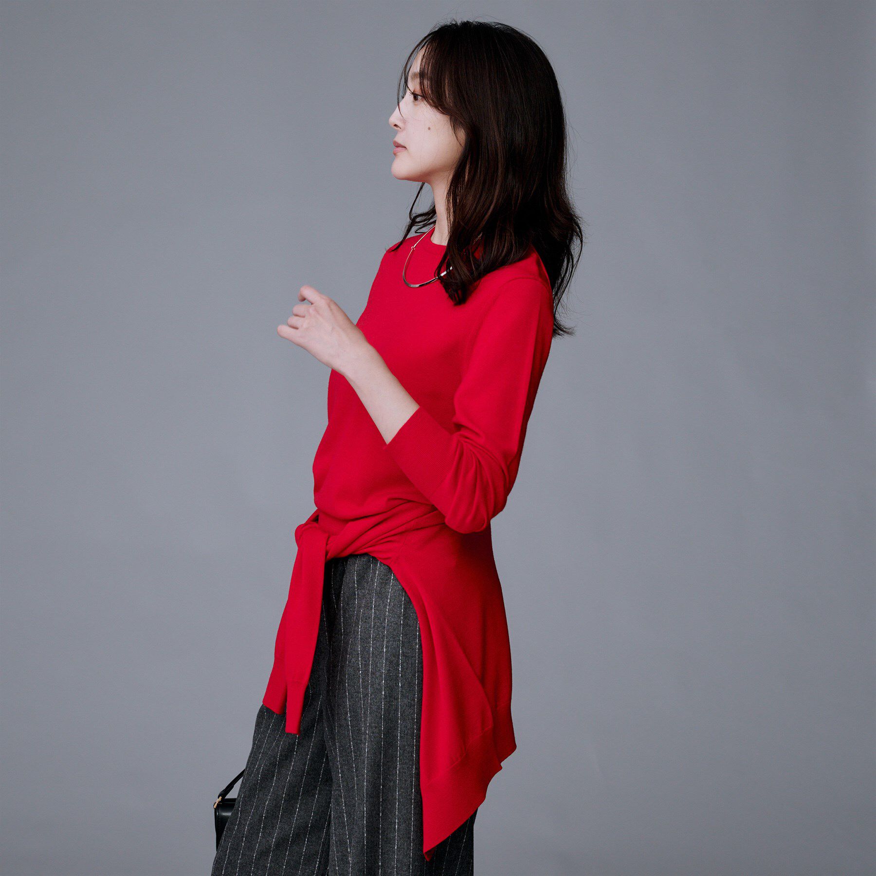 UNTITLED「【アンサンブル可/洗える/ウール100%】クルーネックウールニット」|ニット・セーター|