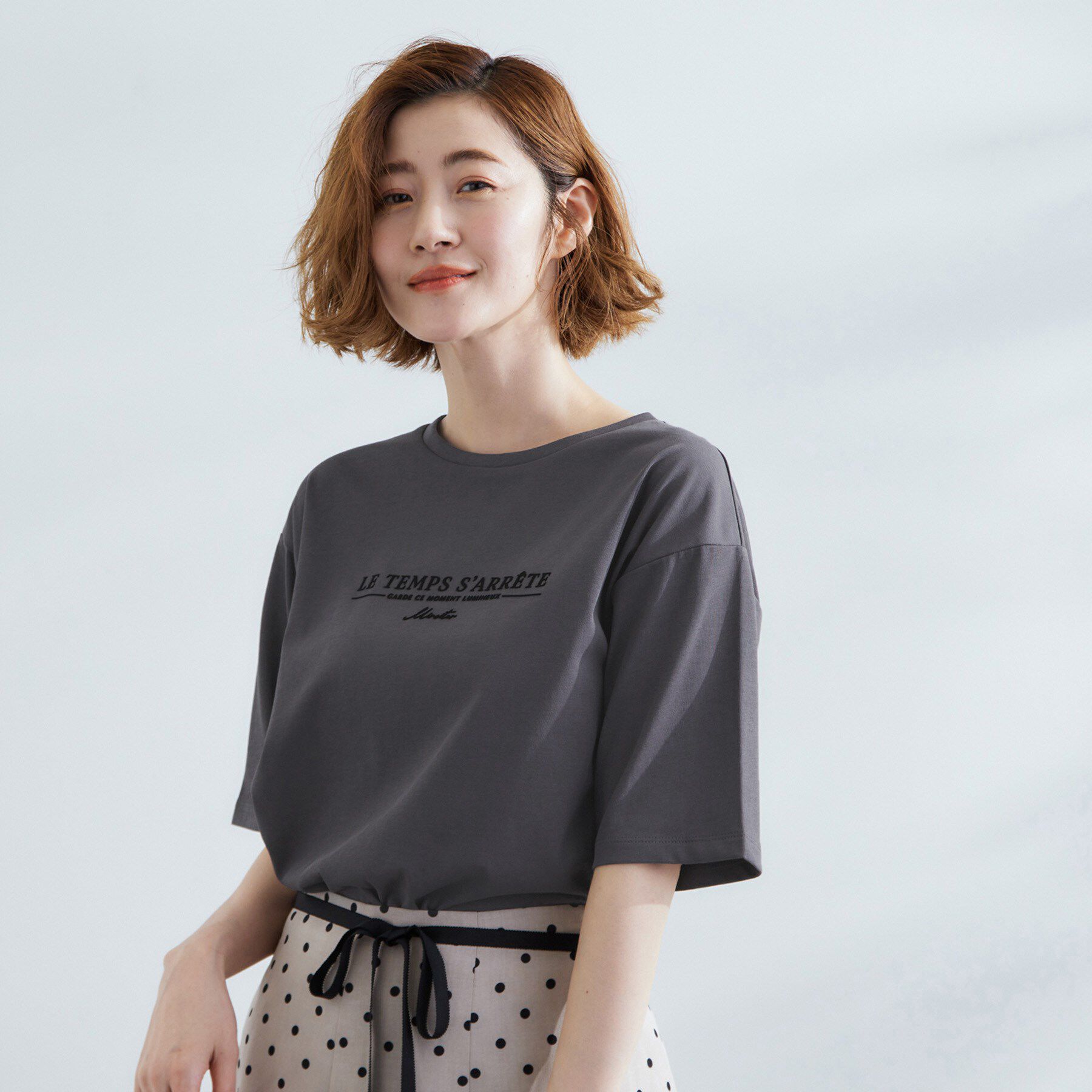 grove「【UVカット/二の腕カバー】ハーフスリーブロゴTシャツ」|Tシャツ・カットソー|