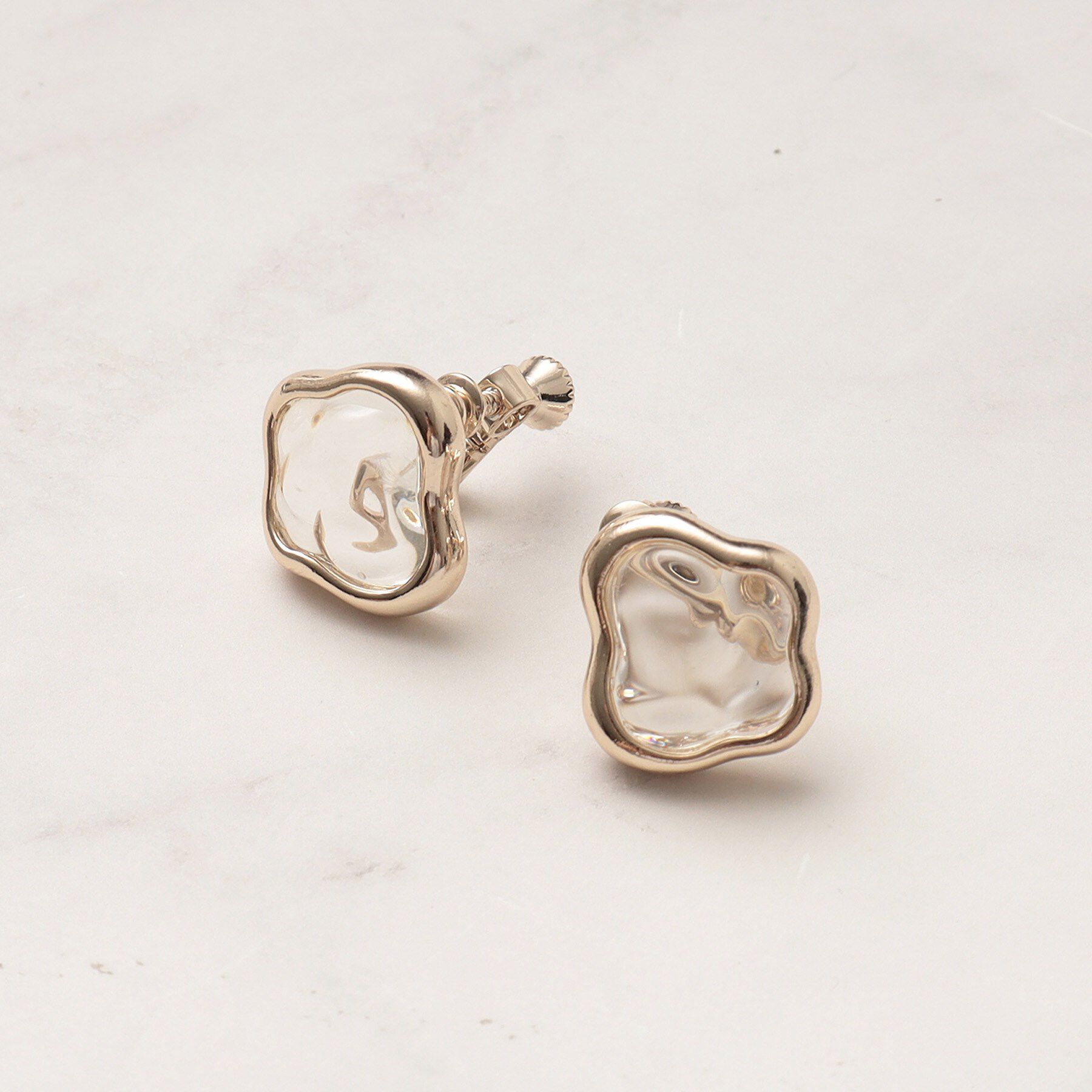 grove「ニュアンスメタルクリアイヤリング」|イヤリング|ゴールド(007)