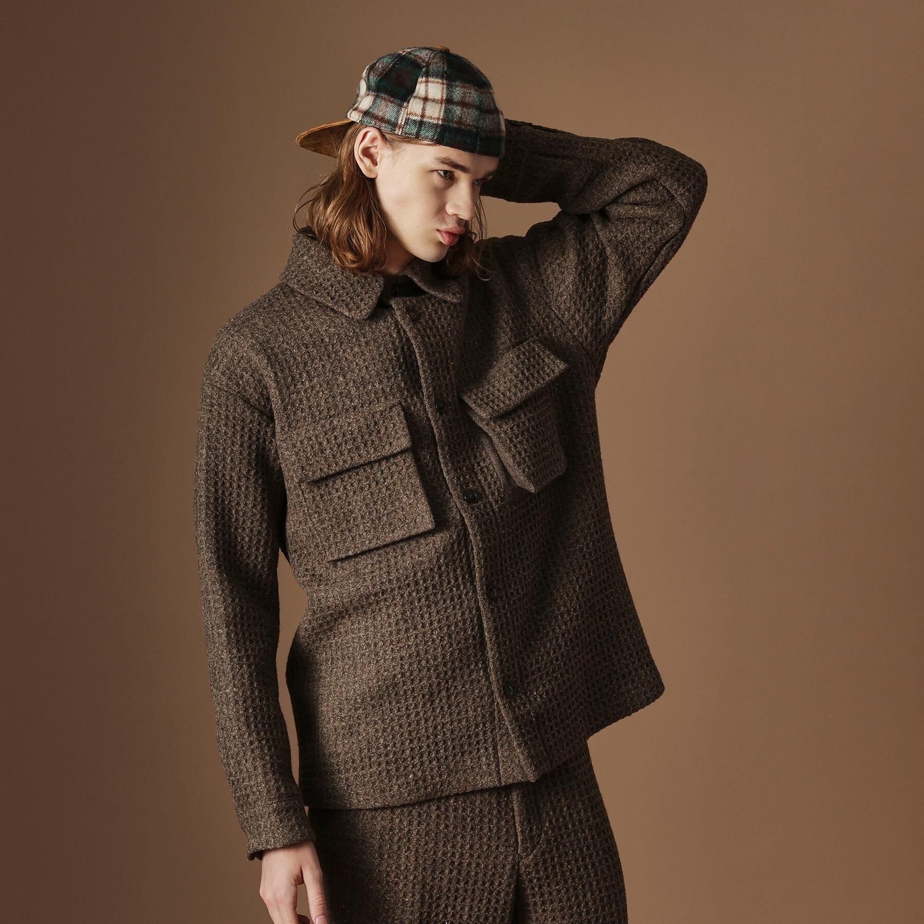 40CARATS&525「ウールワッフルオーバーシャツ」|シャツ・ブラウス|