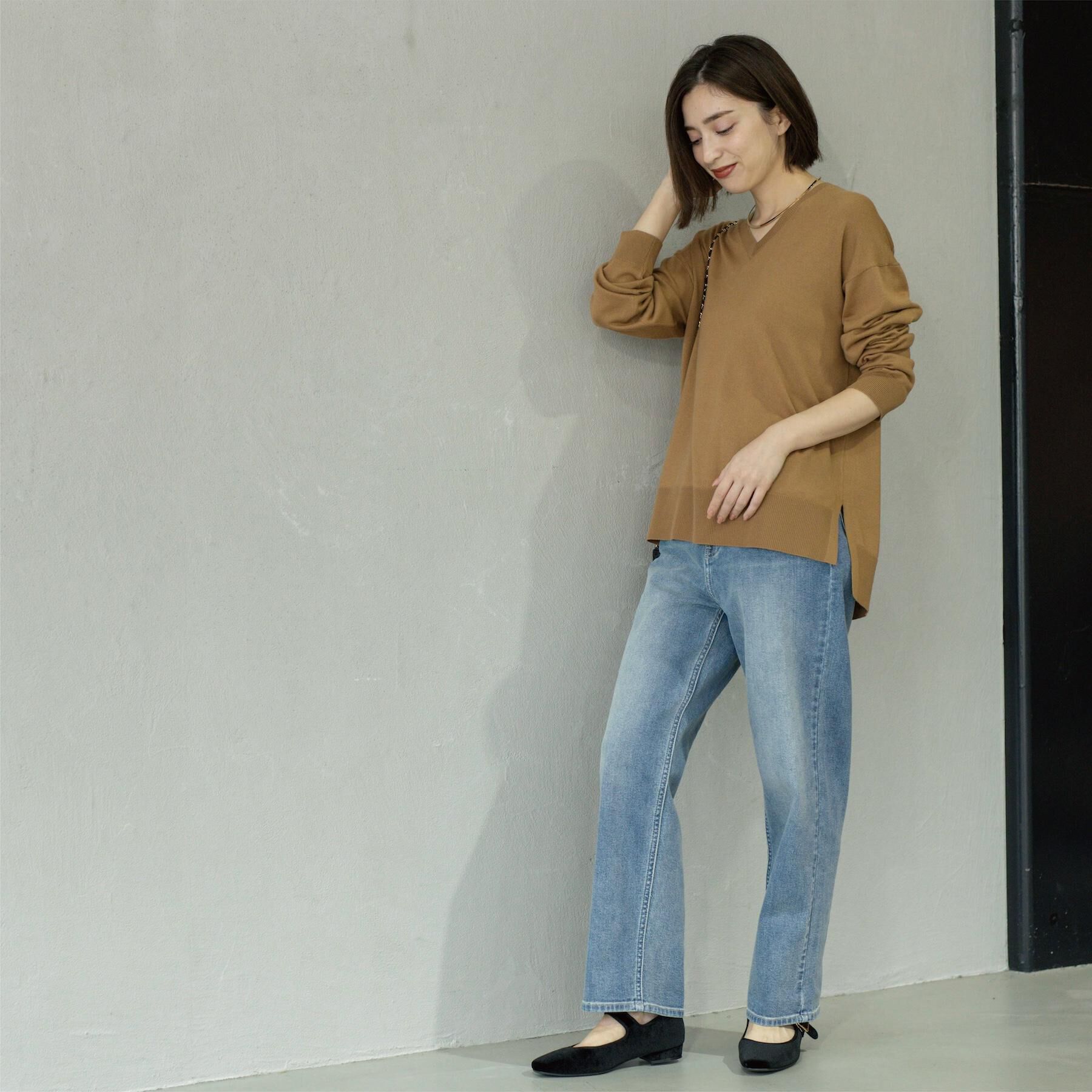 OPAQUE.CLIP「Vネックニット/エクストラファインメリノウール【THEシリーズ/洗濯機OK】」|ニット・セーター|