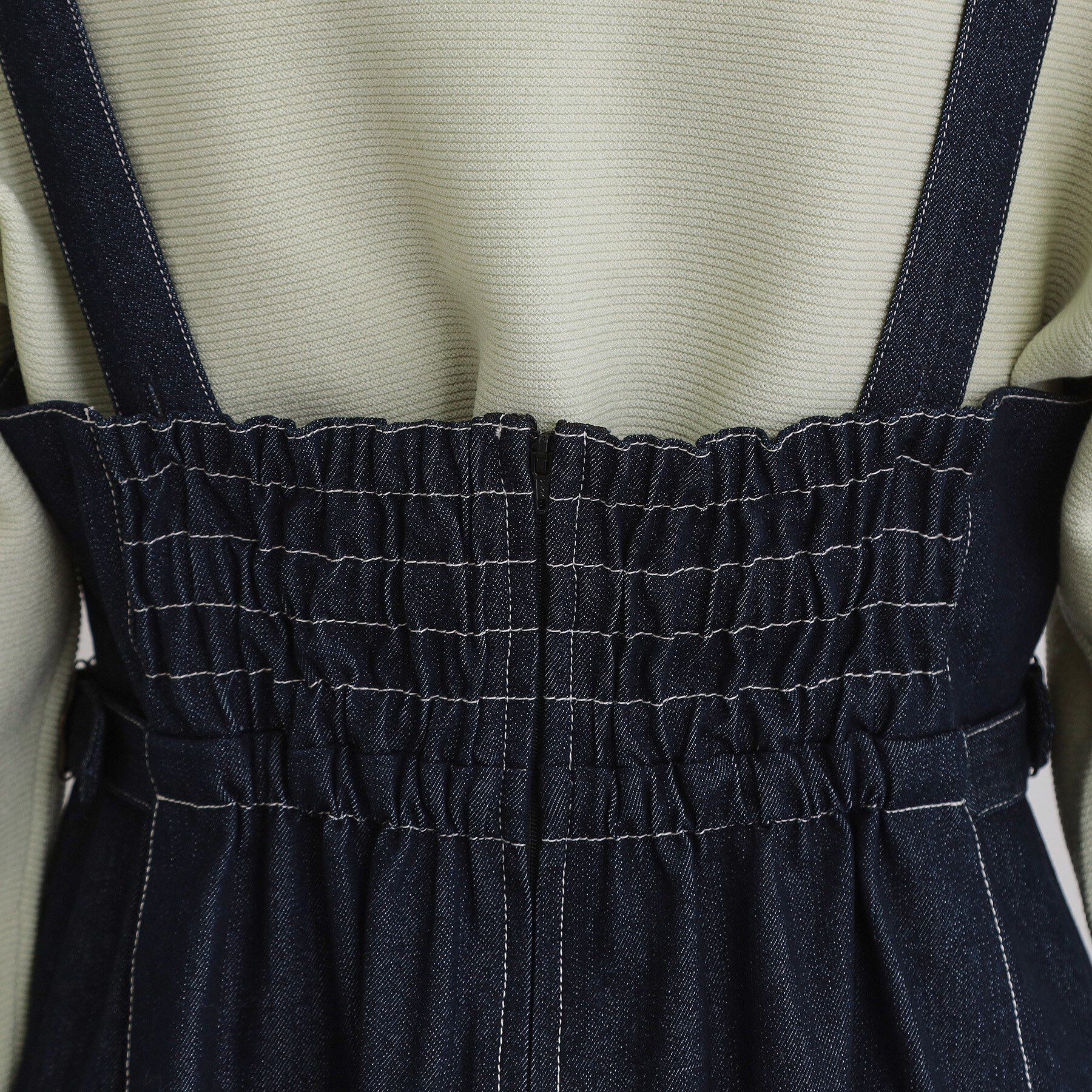 THE SHOP TK「デニムステッチジャンスカ」|ワンピース|