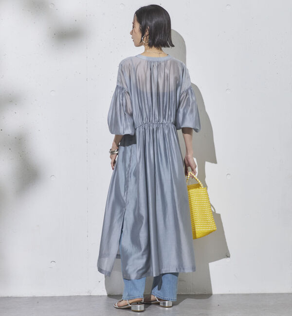 Doux archives「シアーギャザーシャツワンピース」|ワンピース|