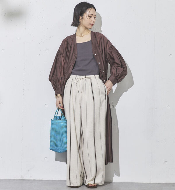 Doux archives「シアーギャザーシャツワンピース」|ワンピース|