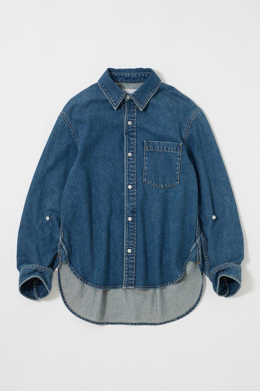 MOUSSY「DENIM シャツ」|シャツ・ブラウス|L/BLU1