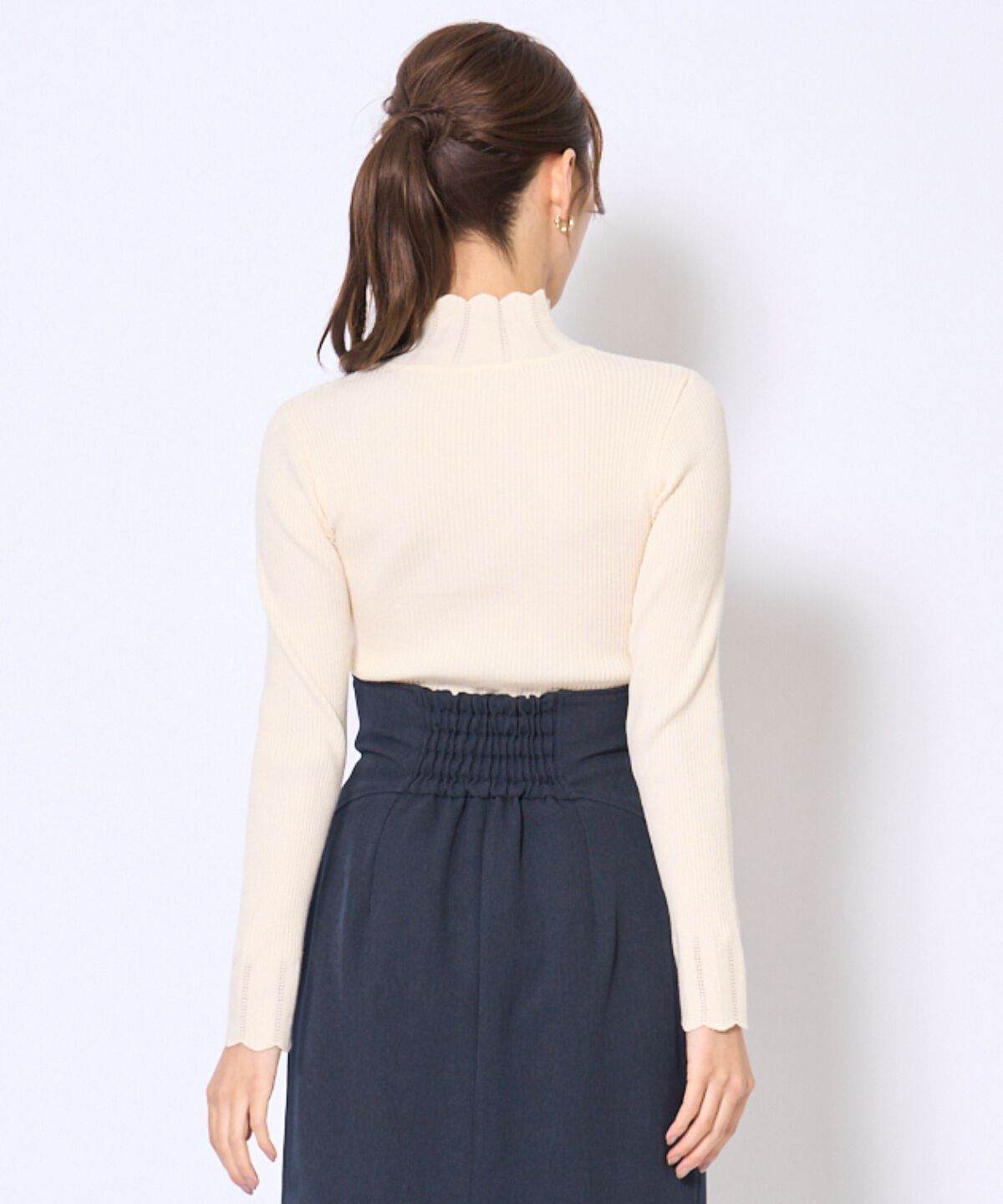 アンドクチュール「スカラハイネックニットプルオーバー」|ニット・セーター|