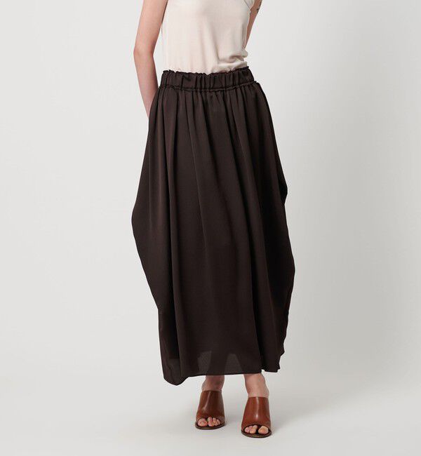 AEWEN MATOPH「＜AEWEN MATOPH＞サテンコクーンスカート - ウォッシャブル -」|スカート|DK.BROWN