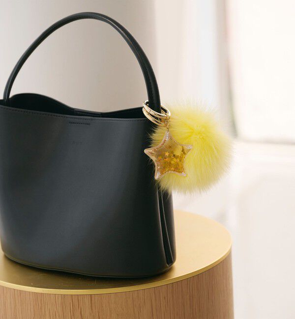 UNITED ARROWS「ファー ポンポン チャーム」|チャーム・キーホルダー|