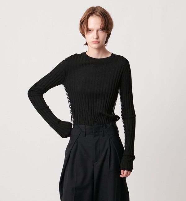 AEWEN MATOPH「＜AEWEN MATOPH＞リブハンドステッチプルオーバーニット」|ニット・セーター|