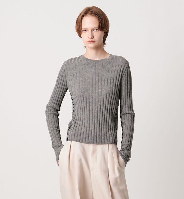 AEWEN MATOPH「＜AEWEN MATOPH＞リブハンドステッチプルオーバーニット」|ニット・セーター|