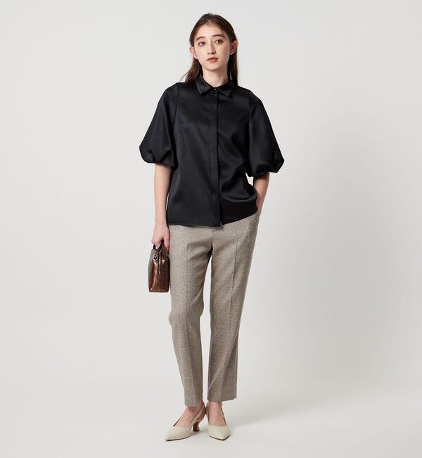 UNITED ARROWS「サテン バルーン ブラウス‐ウォッシャブル‐」|シャツ・ブラウス|