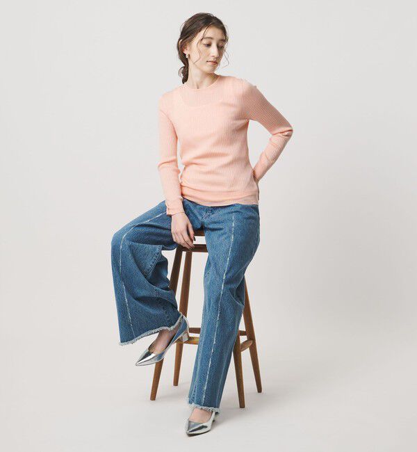 UNITED ARROWS「リブ クルーネック ニット」|ニット・セーター|