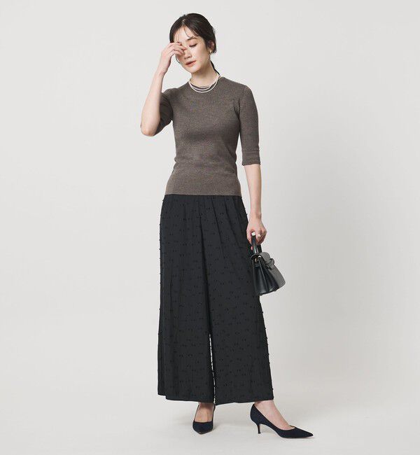 UNITED ARROWS「ハーフ スリーブ ニット」|ニット・セーター|