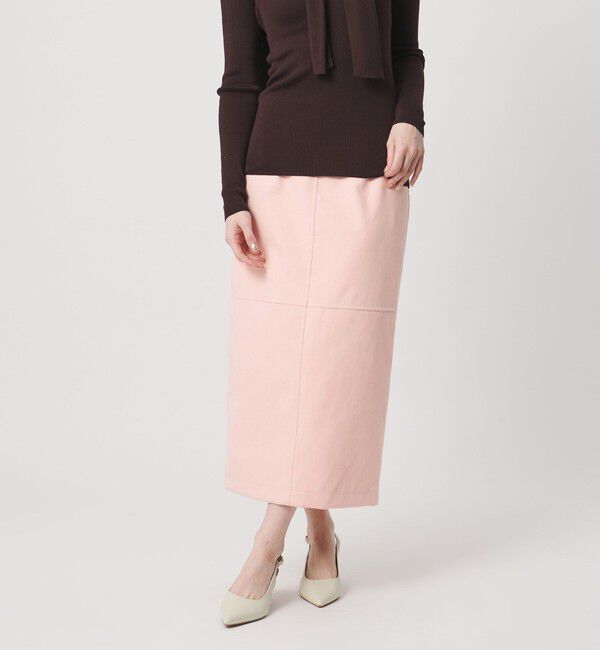 UNITED ARROWS「スエードライク タイトスカート ‐ウォッシャブル‐」|タイト|LT.PINK