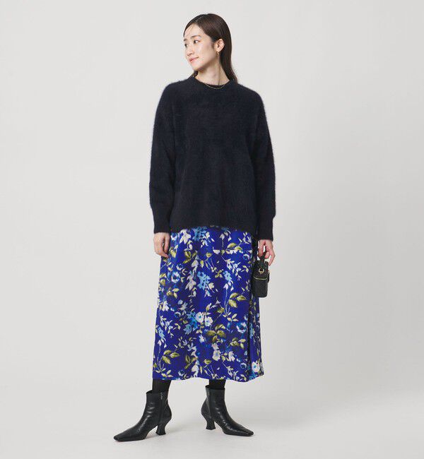 UNITED ARROWS「サテン コクーン プリント スカート ‐ウォッシャブル‐」|スカート|