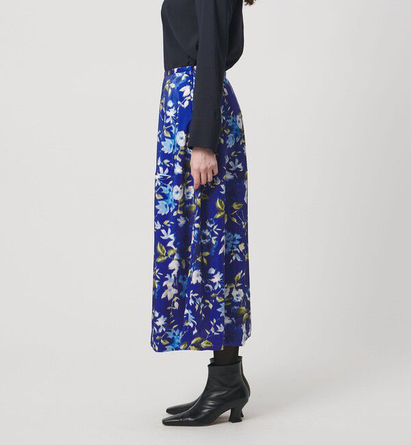 UNITED ARROWS「サテン コクーン プリント スカート ‐ウォッシャブル‐」|スカート|