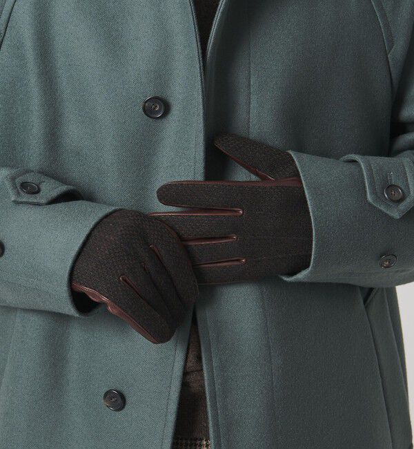 UNITED ARROWS「ブラウン コンビ グローブ」|手袋|