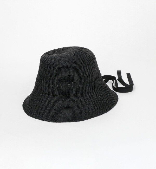 UNITED ARROWS「ラフィア/リボン ハット UV」|ハット|BLACK