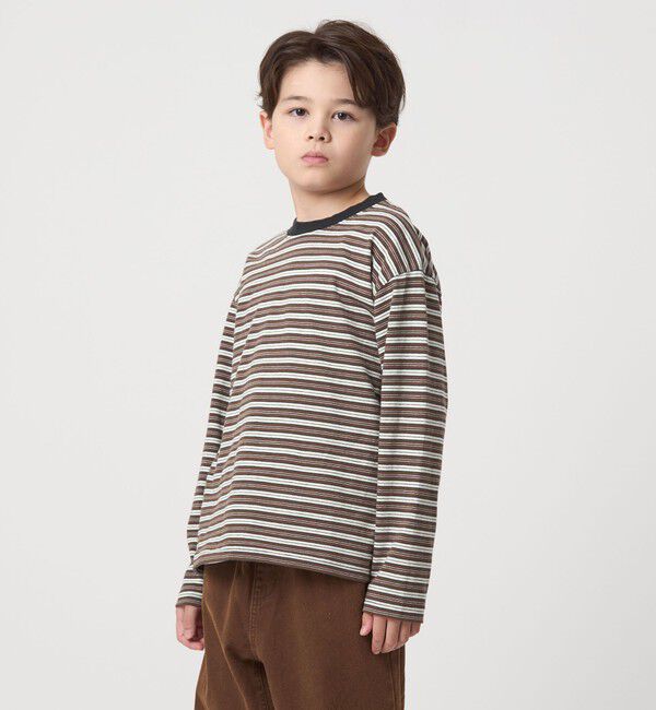 UNITED ARROWS green label relaxing「マルチボーダー ロングスリーブ Tシャツ / キッズ  100cm-160cm」|Tシャツ・カットソー|