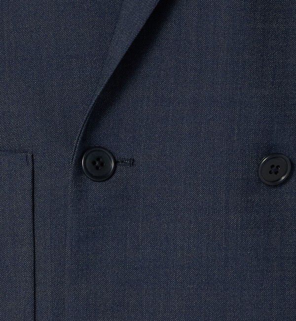 UNITED ARROWS green label relaxing「A+ デニムライク ダブルブレスト 4B スタンダード ジャケット -ウォッシャブル・ストレッチ-」|テーラードジャケット|