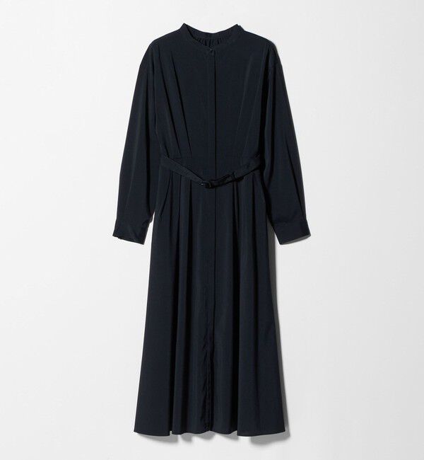 UNITED ARROWS green label relaxing「ウエスト ベルト ロングスリーブ ワンピース マシンウォッシャブル」|ワンピース|