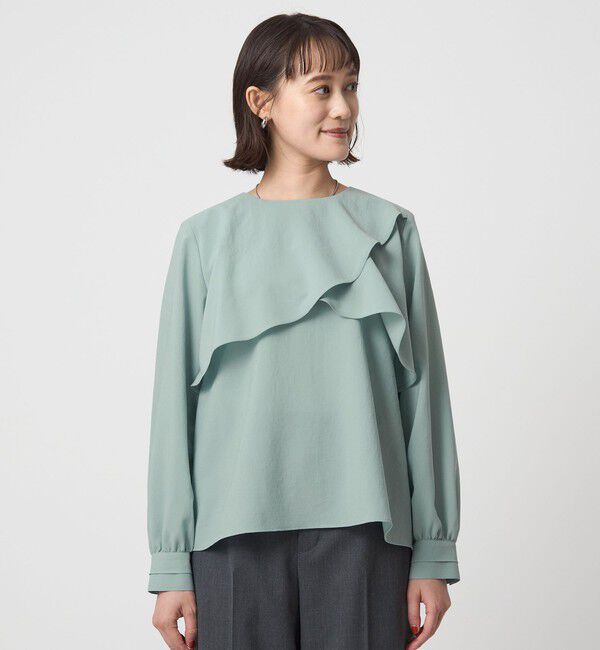 UNITED ARROWS green label relaxing「ケープ ロングスリーブ ブラウス」|シャツ・ブラウス|