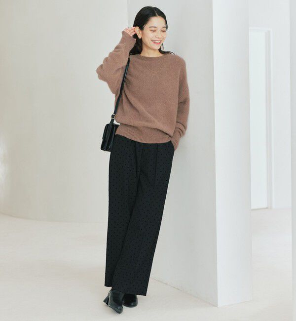 UNITED ARROWS green label relaxing「【結論シリーズ】ニーハイフレアパンツ ウラキモウ ドット［size SHORT/TALLあり］」|その他|