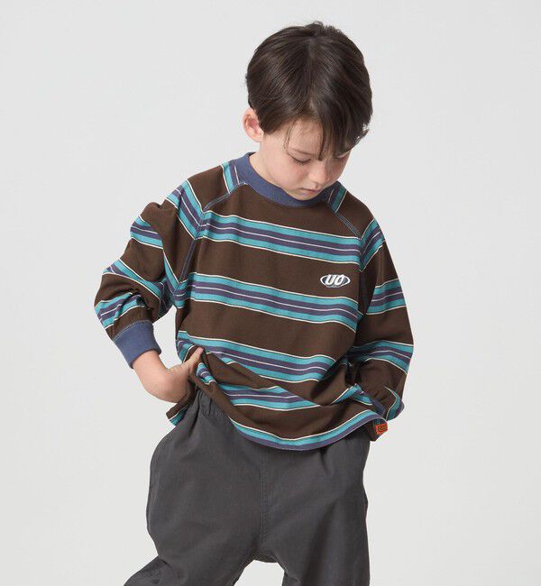 UNITED ARROWS green label relaxing「【別注】＜UNIVERSAL OVERALL＞ボーダー プルオーバー / キッズ  100cm-130cm」|Tシャツ・カットソー|