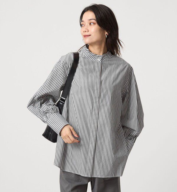 UNITED ARROWS green label relaxing「ニットベスト&times;フリルネック ブラウス」|シャツ・ブラウス|