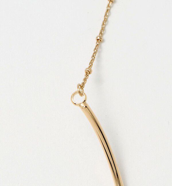 UNITED ARROWS green label relaxing「ウェーブバー＆ドロップクリア ネックレス」|ネックレス|