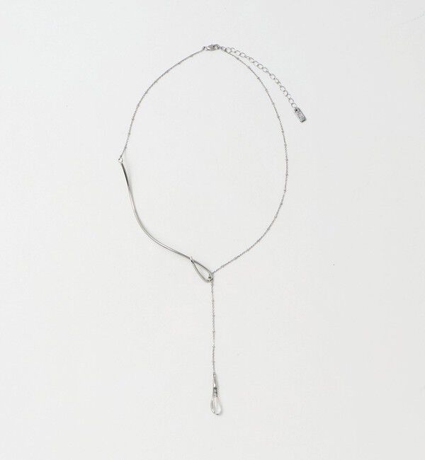 UNITED ARROWS green label relaxing「ウェーブバー＆ドロップクリア ネックレス」|ネックレス|