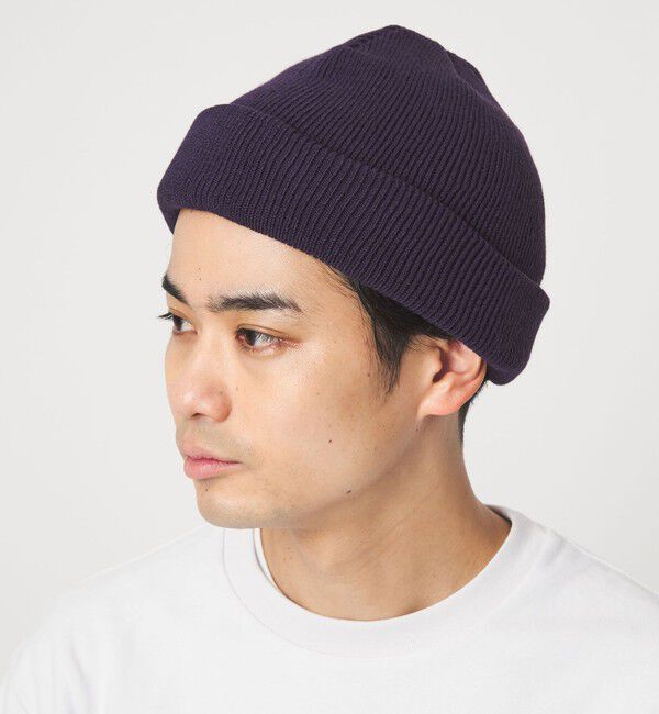 UNITED ARROWS green label relaxing「GLR ロー ニットキャップ」|ニット帽|PURPLE