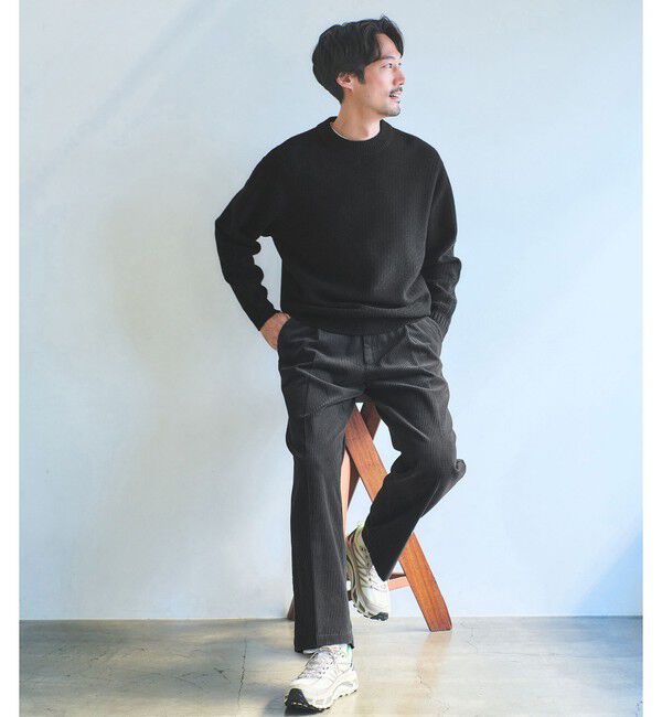 UNITED ARROWS green label relaxing「ハミルトンラム ワイドネック ニット」|ニット・セーター|