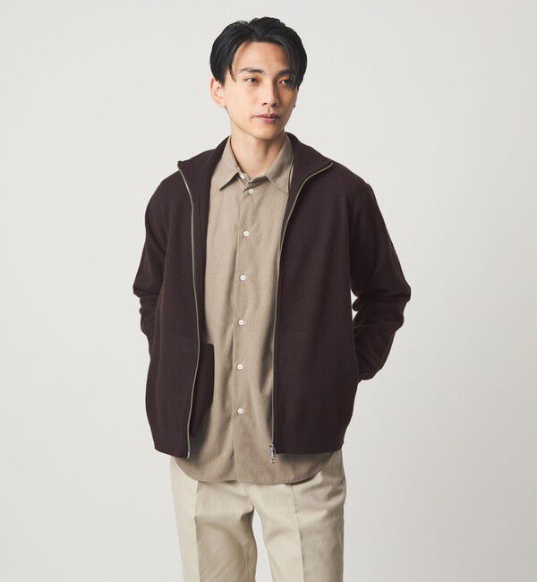 UNITED ARROWS green label relaxing「ミルドウール ジップ カーディガン」|カーディガン|