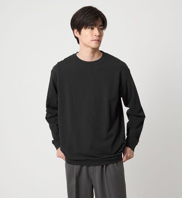 UNITED ARROWS green label relaxing「ディペンド インレイ クルーネック カットソー」|Tシャツ・カットソー|DK.GRAY