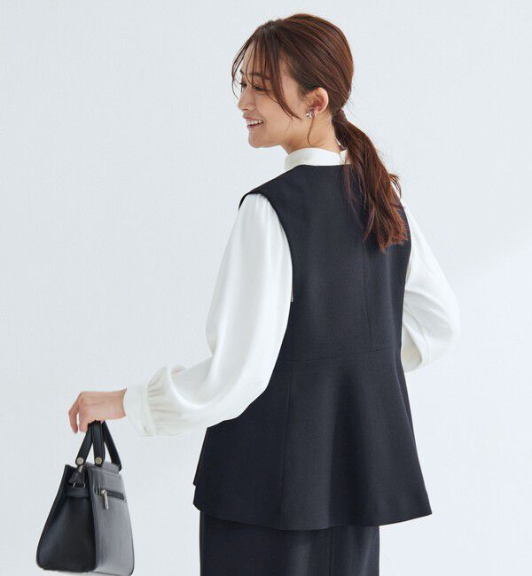 UNITED ARROWS green label relaxing「［size SHORTあり］fleurie(フルリー) ペプラム ジレ」|ベスト・ジレ|