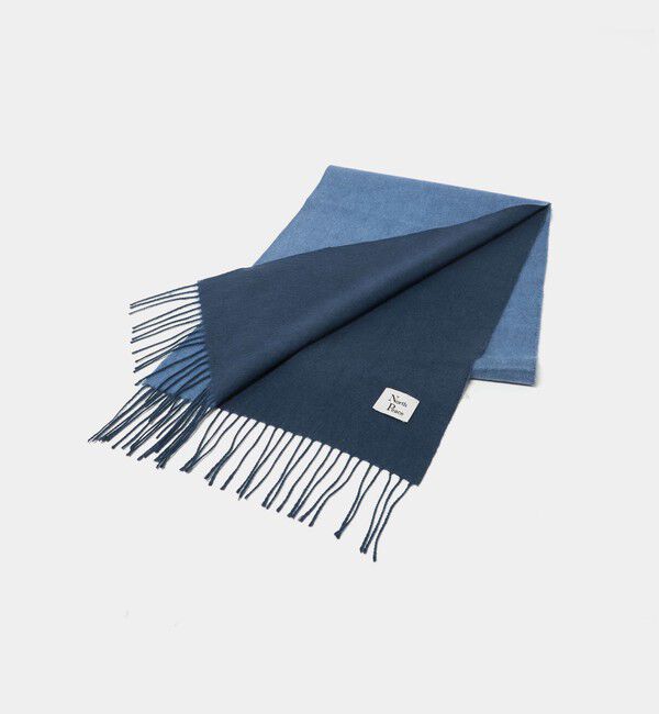 UNITED ARROWS green label relaxing「＜North Peace＞シルク/WO/カシミヤ リバーシブル マフラー」|マフラー|NAVY