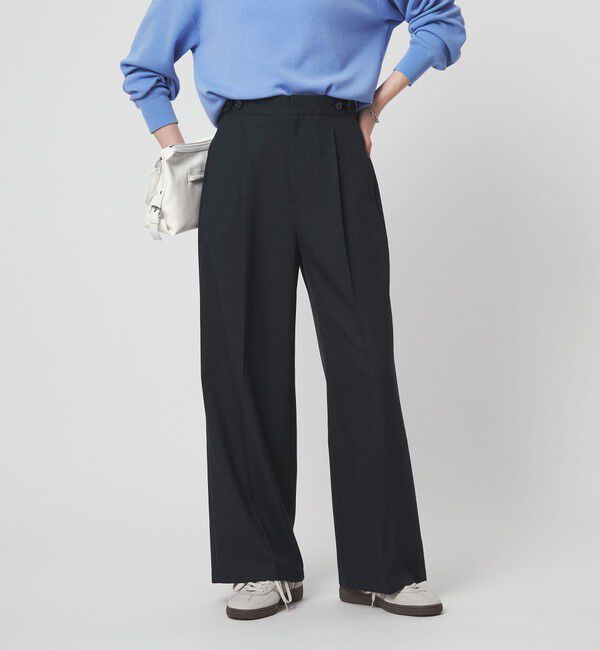 UNITED ARROWS green label relaxing「ラミーブレンド ワイド パンツ」|チノ|