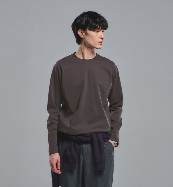 UNITED ARROWS green label relaxing「オーガニック コットン ポンチ クルーネック Tシャツ」|Tシャツ・カットソー|DK.GRAY