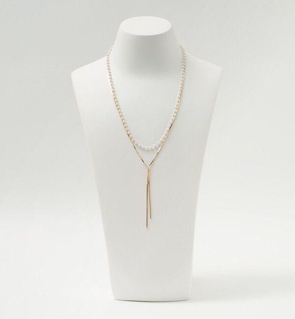 UNITED ARROWS green label relaxing「3WAY スネークチェーン＆フェイクパール ネックレス」|ネックレス|