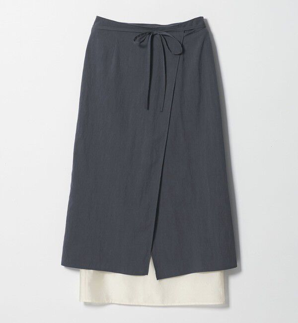 UNITED ARROWS green label relaxing「＜SEASONAL COLLECTION＞ラップ レイヤード スカート」|台形|