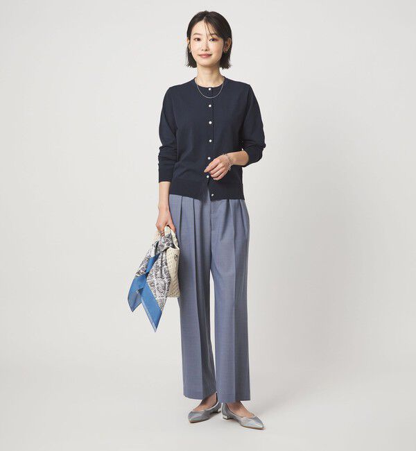 UNITED ARROWS green label relaxing「HIYOKE クルーネック ニット カーディガン マシンウォッシャブル 接触冷感 UVカット 遮熱」|カーディガン|