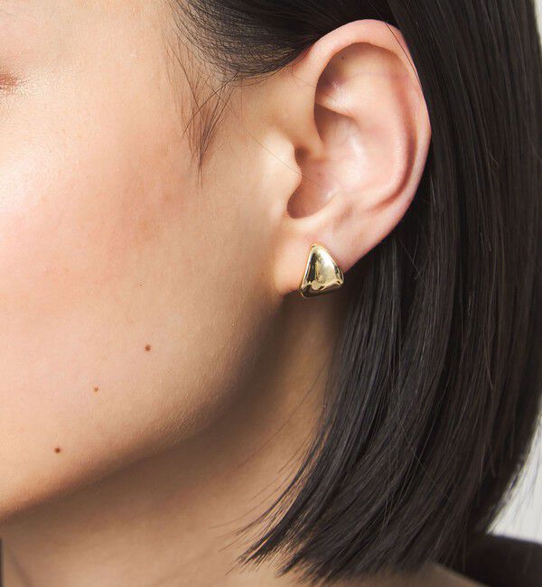 UNITED ARROWS green label relaxing「【WEB限定】三角 メルティ プレート イヤリング」|イヤリング|