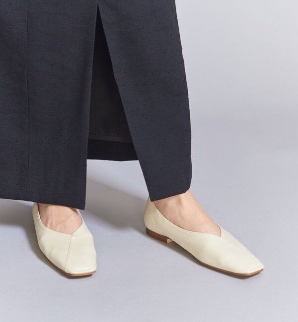 BEAUTY&YOUTH UNITED ARROWS「Vカットステッチ フラットシューズ」|バレエシューズ|